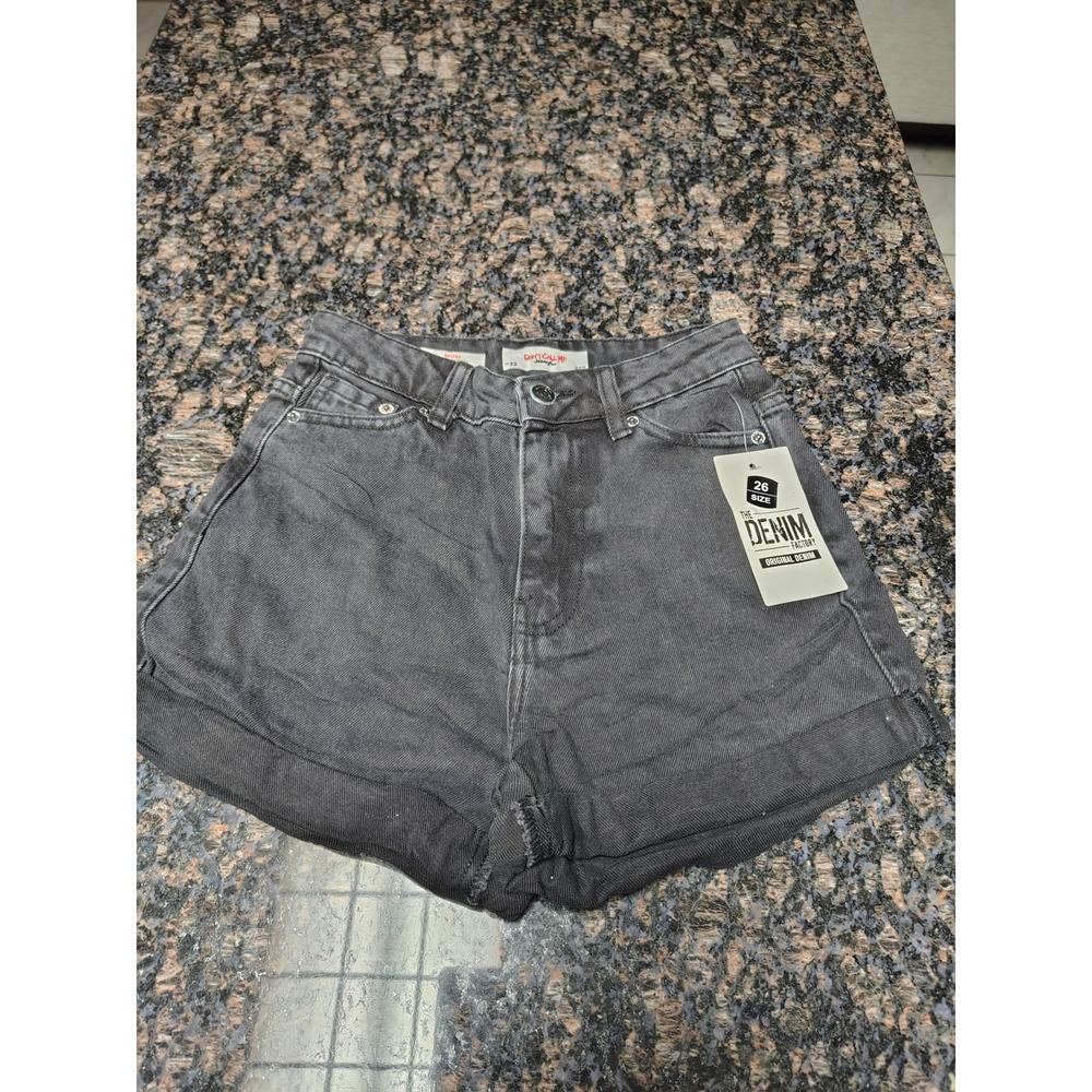 Dont Call Me Jennyfer Womens High Waist Mom Denim Shorts Black Size US 22